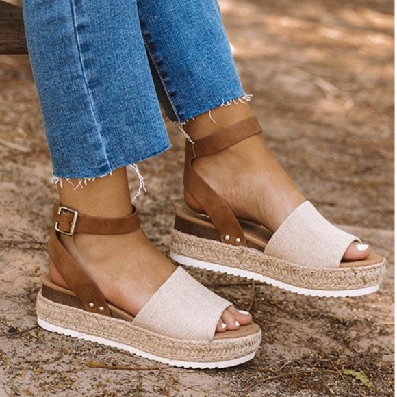 Two toned canvas Espadrille sandal - Picture 7 of 9